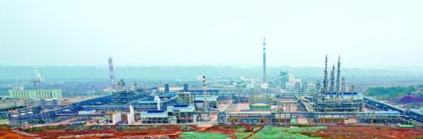 四川永盈年产80万吨功能性新材料一体化产业链项目。