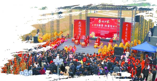 春节文化惠民演出热闹不已。